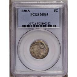 1930-S 5C MS65 PCGS. Rarely is such attractive, varieg