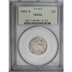 1931-S 5C MS66 PCGS. Always popular because of the low