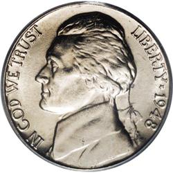 1948 5C MS66 Full Steps PCGS. Untoned with a hard, met