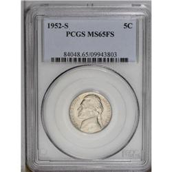 1952-S 5C MS65 Full Steps PCGS. The well executed stri