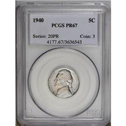 1940 5C Reverse of 1940 PR67 PCGS. Bluish-silver surfa