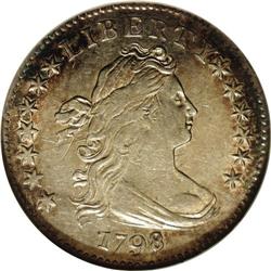 1798/97 10C 16 Stars on Reverse AU55 NGC. JR-1, R.3. 1798/97[10C] 16 Stars on Reverse AU55 NGC.