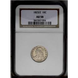 1823/2 10C Large Es AU58 NGC. JR-3, R.2. Both sides ha 1823/2[10C] Large Es AU58 NGC.