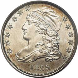 1835 10C MS63 PCGS. JR-3, R.2. A late die state with h 1835[10C] MS63 PCGS.