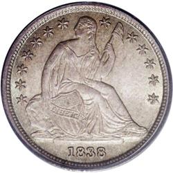 1838 10C Large Stars MS66 PCGS. This is a remarkable G 1838[10C] Large Stars MS66 PCGS.