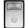 Image 1 : 1852-O 10C AU58 NGC. The date is high in the field wit 1852-O[10C] AU58 NGC.