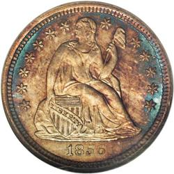 1856 10C Small Date MS66 NGC. Richly toned in cascadin 1856[10C] Small Date MS66 NGC.