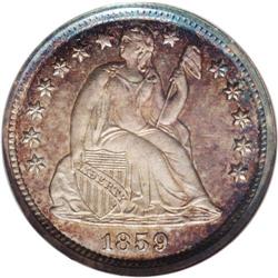 1859 10C PR67 Cameo NGC. The official mintage for the 1859[10C] PR67 Cameo NGC.