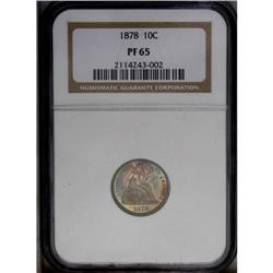 1878 10C PR65 NGC. Only 800 proofs were struck of this 1878[10C] PR65 NGC.