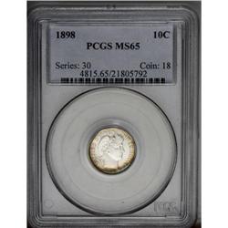 1898 10C MS65 PCGS. This is an impressive Gem with hig 1898[10C] MS65 PCGS.