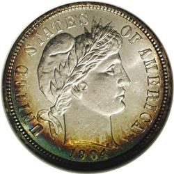 1904 10C MS66 NGC. A superior example, boldly struck w 1904[10C] MS66 NGC.