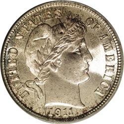 1911 10C MS67 PCGS. A stunning Superb Gem example with 1911[10C] MS67 PCGS.