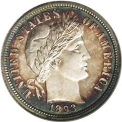 1893 10C PR67 NGC. Both sides of this impeccable secon 1893[10C] PR67 NGC.