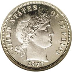 1893 10C PR67 Cameo NGC. Both sides of this impeccable 1893[10C] PR67 Cameo NGC.