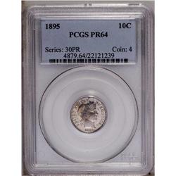 1895 10C PR64 PCGS. Sharply struck with deeply reflect 1895[10C] PR64 PCGS.