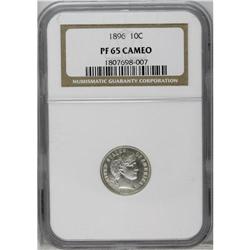 1896 10C PR65 Cameo NGC. This is a lovely Gem Cameo pr 1896[10C] PR65 Cameo NGC.