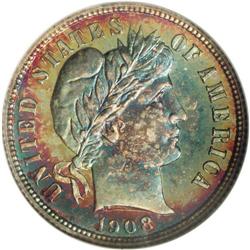 1908 10C PR67 NGC. A coin for the toning enthusiast, t 1908[10C] PR67 NGC.