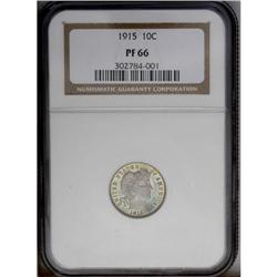 1915 10C PR66 NGC. The flashy mirrored fields display 1915[10C] PR66 NGC.
