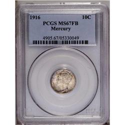 1916 10C MS67 Full Bands PCGS. Highly lustrous surface 1916[10C] MS67 Full Bands PCGS.