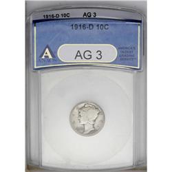 1916-D 10C AG3 ANACS. Both the date and mintmark are s 1916-D[10C] AG3 ANACS.