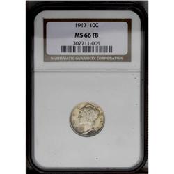 1917 10C MS66 Full Bands NGC. A bold striking with sun 1917[10C] MS66 Full Bands NGC.
