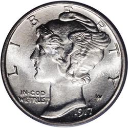 1917-D 10C MS65 Full Bands PCGS. The 1917-D is challen 1917-D[10C] MS65 Full Bands PCGS.