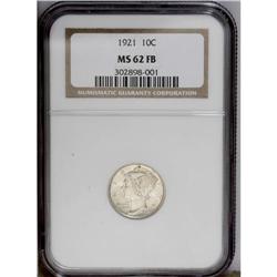1921 10C MS62 Full Bands NGC. This Mint State example 1921[10C] MS62 Full Bands NGC.