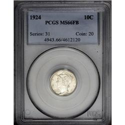 1924 10C MS66 Full Bands PCGS. A lustrous and exceptio 1924[10C] MS66 Full Bands PCGS.