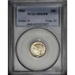 1925 10C MS65 Full Bands PCGS. A well struck and flash 1925[10C] MS65 Full Bands PCGS.