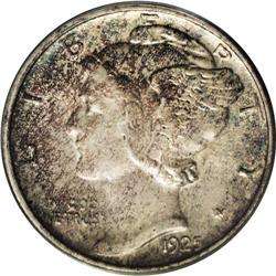 1925-S 10C MS65 Full Bands PCGS. Lustrous surfaces are 1925-S[10C] MS65 Full Bands PCGS.