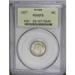 1927 10C MS66 Full Bands PCGS. Steel-green and pastel 1927[10C] MS66 Full Bands PCGS.