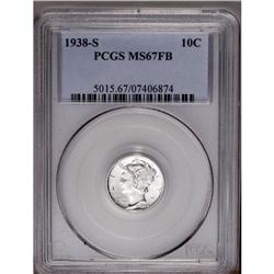 1938-S 10C MS67 Full Bands PCGS. A beautiful later dat 1938-S[10C] MS67 Full Bands PCGS.
