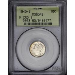 1945-S 10C Micro S MS65 Full Bands PCGS. A lustrous ol 1945-S[10C] Micro S MS65 Full Bands PCGS.