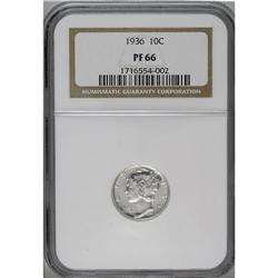 1936 10C PR66 NGC. Crisply struck and brilliant, with 1936[10C] PR66 NGC.