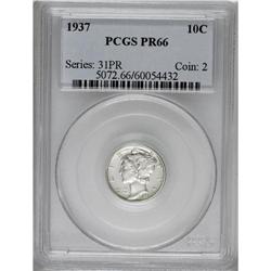 1937 10C PR66 PCGS. Brilliant and fully struck, with d 1937[10C] PR66 PCGS.