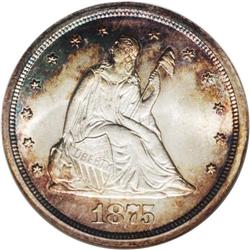 1875-S 20C MS65 NGC. Although widely saved, many of th 1875-S[20C] MS65 NGC.