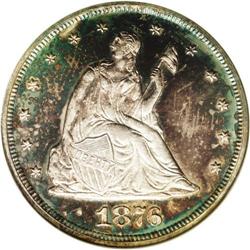 1876 20C PR63 NGC. The second of only four proof issue 1876[20C] PR63 NGC.