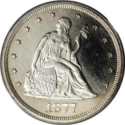 1877 20C Cameo PR63 Cameo PCGS. Almost fully brilliant 1877[20C] Cameo PR63 Cameo PCGS.