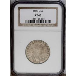 1806 25C XF45 NGC. B-9, R.1. Median die state with ob 1806[25C] XF45 NGC.