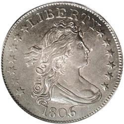 1806/5 25C MS63 PCGS. B-1, R.2. Deeply toned surfaces 1806/5[25C] MS63 PCGS.