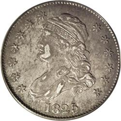 1825/4/3 25C AU50 PCGS. B-2, R.2. A second example of 1825/4/3[25C] AU50 PCGS.