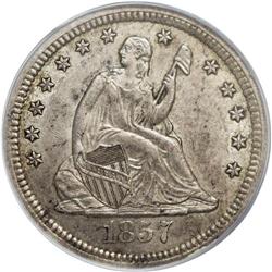 1857-S 25C AU58 PCGS. While the 1857 P-mint quarter sa 1857-S[25C] AU58 PCGS.