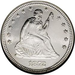 1872 25C MS65 NGC. A very flashy and partially reflect 1872[25C] MS65 NGC.