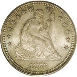 1876 25C MS66 PCGS. The 1876, with a mintage of nearly 1876[25C] MS66 PCGS.