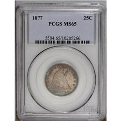 1877 25C MS65 PCGS. One of the more heavily produced S 1877[25C] MS65 PCGS.