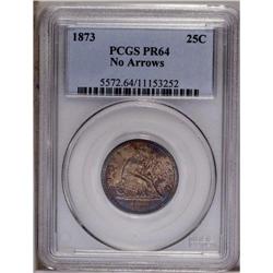 1873 25C No Arrows PR64 PCGS. Sharply struck with deep 1873[25C] No Arrows PR64 PCGS.