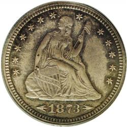 1873 25C Arrows PR64 PCGS. Deeply toned surfaces with 1873[25C] Arrows PR64 PCGS.