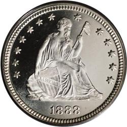 1888 25C PR66 Cameo PCGS. Only 832 proofs were struck 1888[25C] PR66 Cameo PCGS.