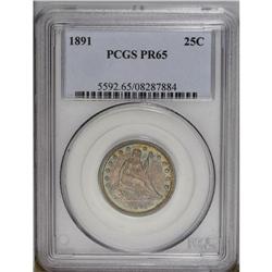1891 25C PR65 PCGS.From The Indiana Undertaker Collect 1891[25C] PR65 PCGS.