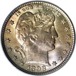 1898-O 25C MS64 PCGS. An interesting coin with a light 1898-O[25C] MS64 PCGS.